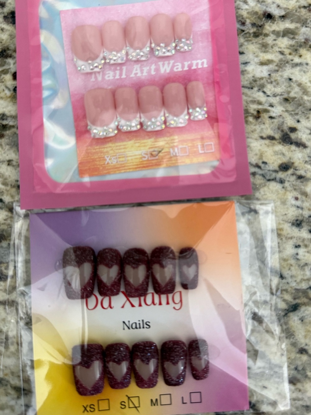 nails high quality, will not bend, chip or break reusable size small